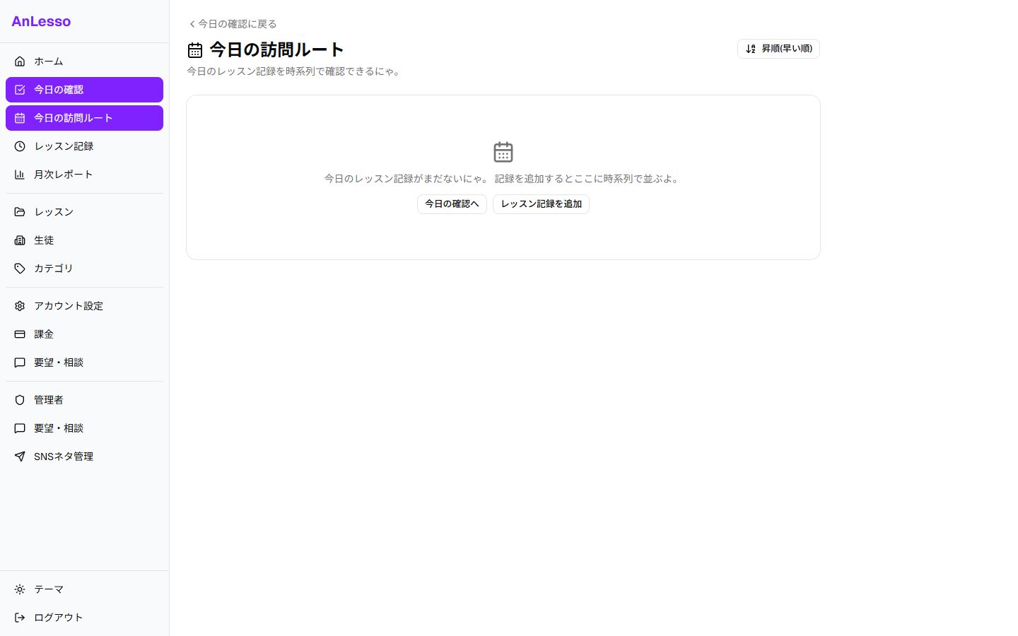 今日の訪問ルート